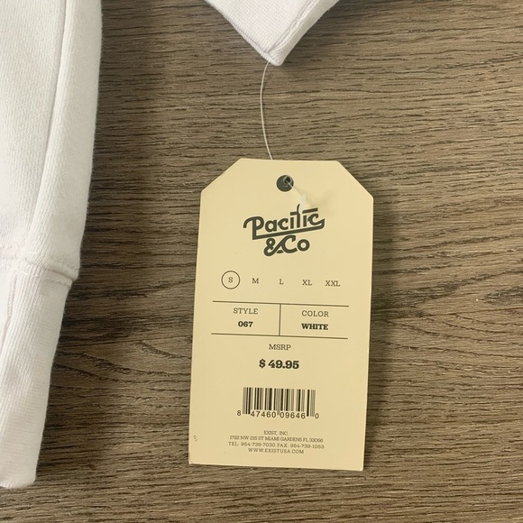 Pacific and Co Trick or Treat Halloween Sweatshirt - Size S - White/Orange - NWT - Picture 9 of 9